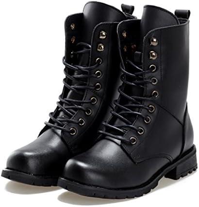 [ジルア] レースアップ ショート 卒業式 ブーツ 22.0cm ～ 26.5cm ローヒール 靴 紐 ブラック レディース 成人式 卒業 袴 #062
