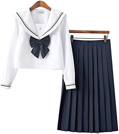 [JIURUN] セーラー服 長袖 制服 ロリータ ワンピース 女子高生 コスプレ jk 制服 スカート 森ガール ワンピース 学生服 女子 制服 ブレザー セーラー服 cosplay lolita 学園風 ロリータ アニメ フリル ゆったり 通勤 ゆめかわいい