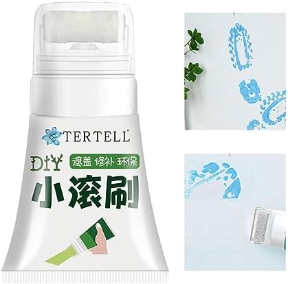 小さなローラーペイントブラシ  小型ローラー壁パッチング ブラシ  水ベースのフォーミュラ小型ローラー壁パッチングブラシ、壁修復ペーストローラーツール、リフォーム壁スパックルローラー Fivetoo