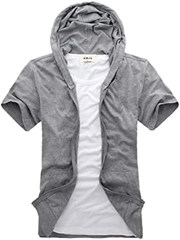 [フローライズ] サマー パーカー メンズ 半袖 薄手 スポーツ アウトドア 部屋着 ジップ付き 無地 夏