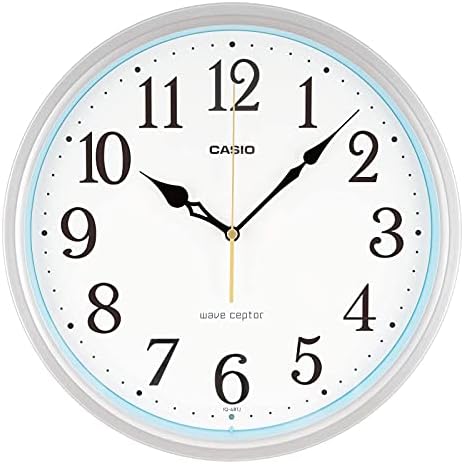 CASIO(カシオ) 掛け時計 電波 シルバー 直径30.5cm アナログ 夜間秒針停止 IQ-481J-8JF