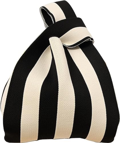 [UMIYI] ニットバッグ ミニ トートバッグ レディース 小さめ エコバック おしゃれ サブバッグミニバッグ 手提げ かばん 柔らかい 折りたためる 軽量 かわいい トレンド