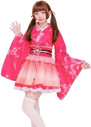 [JIURUN] コスチュームセット コスプレ 浴衣 和風 ミニスカート 着物 和服 ワンピース ロリータ 长袖 ゴスロリ コスプレ 森ガール ロリータ 大きいサイズ ドレス 女装 服 cosplay lolita ゴシック 原宿 かわいい 撮影 ハロウィン コスチューム セット