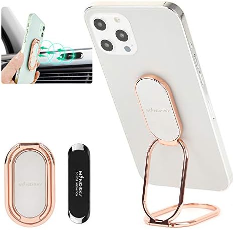 スマホリング MindSky2021年業界初製品、縦置きできるな新バンカーリング、折りたたみ耐久性スマホリング、携帯リングガ角度可調薄型180°360°回転、落下防止の携帯キラキラすまほりんぐ、 強力粘着フィンガーリング、片手操作可アイホン指リング、 、マグネット車載ホルダー付属 iphone/ipad/Android/switch/kindle/iFace ケース各種他対応