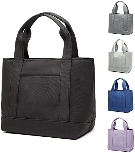 [ENLAN] トートバッグ ミニトート 軽量 小さめ ランチバッグ おしゃれ ハンドバッグ レディース 仕切り 散歩 買い物 通勤 メンズ 男女兼用 自立 ミニバッグ