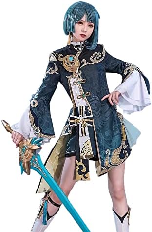 [JIURUN] コスプレ げんしん yukuaki 行秋 小道具付き 衣装 コスプレ ゲームハロウィン 仮装 イベント 文化祭 制服 コスプレ衣装 コスチューム ステージ服 学生 cosplay 変装 ハロウィン 仮装 クリスマス プレゼント ゆめかわいい