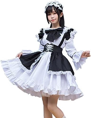 [JIURUN] ハロウィン コスプレ メイド服 メイド エプロン ゴスロリ ロリータ かわいい ハロウィン 衣装 仮装 ロリータ セクシー コスチューム 学園祭 文化祭 イベント 仮装 演出服 パーティー Cosplay