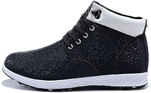 [LLK] ハイカット ゴルフシューズ レディース スパイクレスゴルフシューズ ファッショントレーナー防水 通気性 軽量ゴルフスニーカーハイカットゴルフシューズ/ロードランニングシューズ 女性用アウトドアシューズ 快適な練習 靴23-25.5cm