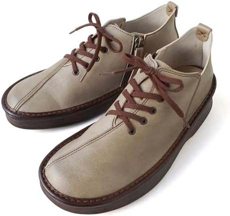 [やさしい靴工房 Belle & Sofa] レースアップシューズ レディース 厚底 疲れにくい 歩きやすい ハイカット ショートブーツ ヴィーガンレザー 日本製 COCOT