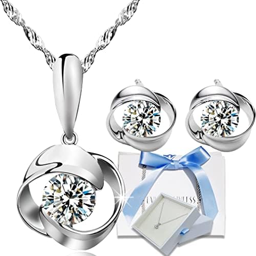 [EVER FLAWLESS] 日本製 品質保証書付きスワロフスキージルコニア ネックレス ピアス レディース シルバー スワロフスキー プレゼント