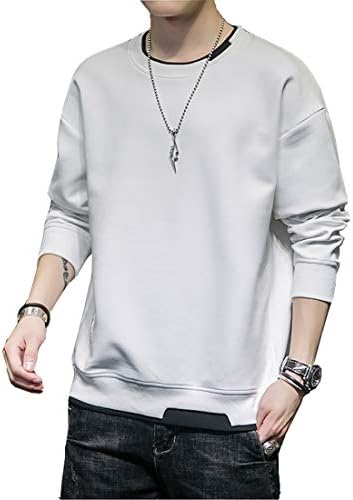 foveitaa Men's Hoodie, T-shirt, Long Sleeve, Spring and Autumn Clothing, Loose Fit, Pullover, Top, Casual, Stylish, Large Size Clothing