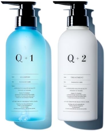 Q+ (クオリタス) シャンプー トリートメント セット 美容室専売品 ダメージ集中補修 アミノ酸シャンプー ノンシリコンシャンプー 400ml/400g