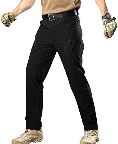 [TACVASEN] アウトドア タクティカルパンツ メンズ 薄手 速乾 撥水 ロングパンツ ストレッチ 長ズボン 通気 登山 釣り ハイキング トレッキングウェア 春秋夏用
