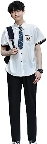 [JIURUN] 女子高生 セーラー服 学院風 カップルスーツ jk 制服 ロングスカート ロリータ ワンピース 演出服 半袖シャツ リボン付き 学生卒業服 サマースーツ 高校生 学生 制服 学園祭 文化祭 仮装 本格制服 コスチューム ハロウィン