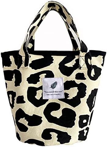 [WiViVi] トートバッグ レディース キャンバス 丈夫な厚手素材 レオパード柄 とーとばっく レディース 大容量 手提げバッグ トートバック キャンバストート tote bag 大きな布バッグ 帆布（スモール）