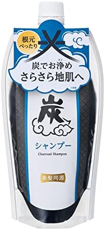 美髪同源 炭シャンプー 頭皮 ベタつき スッキリ 爽快 弱酸性 炭の力 シャンプー 250ml