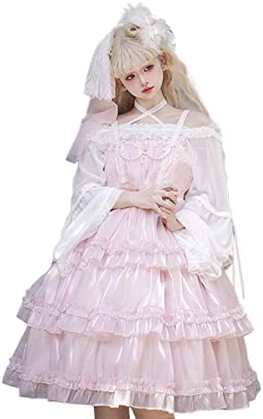 [JIURUN] ワンピース ロリータ ドレス ジャンパースカート コスプレ ゴスロリ リボン コスプレ 衣装 森ガール 女の子 姫 ドレス ゆめかわいい コスチューム エレガント 可愛い ロリータ 学園祭 文化祭 イベント 発表会 演奏会