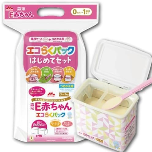 森永 E赤ちゃん エコらくパック はじめてセット 800g (400g×2袋)入れかえタイプの粉ミルク