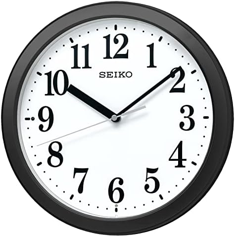 セイコー クロック 掛け時計 電波 アナログ コンパクトサイズ 黒 直径28.0×4.6cm BC416K