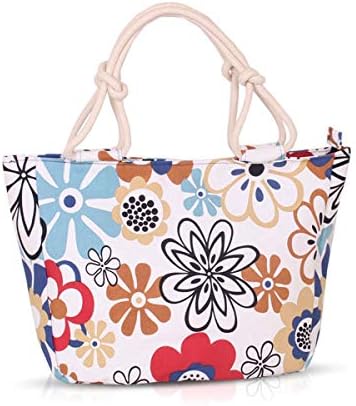 [NICOLE & DORIS] 可愛い ハンドバッグ レディース キャンバス トートバッグ 花柄 大きめ カバン a4サイズ 大人 マザーズバッグ おしゃれ 多収納 撥水加工 帆布 大容量 通勤 通学 母の日 プレゼント