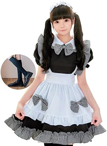 [JIURUN] コスプレ メイド服 メイド エプロン ゴスロリ ロリータ かわいい ハロウィン 衣装 仮装