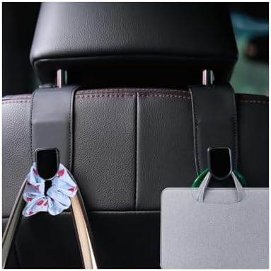 車 フック 2本入り 車 フック 荷物かけ 簡単に取り付けることができる 耐荷重強い ヘッドレスト フック 車内収納フック 荷物掛け 荷崩れ防止 取り外し不要 簡単取付 転倒防止 便利グッズ カー用品 (2個入り ブラック)