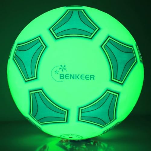 Benkeer 暗闇で光るサッカー-3号/4号/5号サッカーボーイズや大人プレゼント-トラディショナル