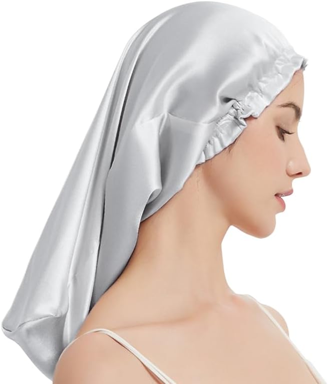 [Moxiep] ナイトキャップ ロングヘア用 筒型 ヘアキャップ 就寝用乾燥から髪を守る・6Aクラス・美髪・寝癖防止・保湿・ツヤお休みキャップ ヘアケア ゴムタイプ 筒状 女性 産後用/母の日/誕生日 プレゼント