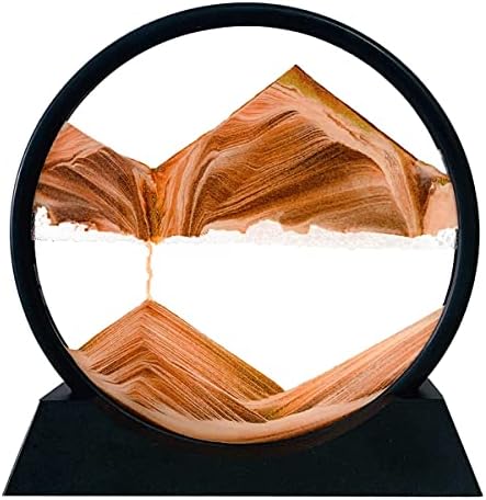 Vukayoサンドピクチャー ラウンド 砂絵 置き型 アート インテリア 砂 おしゃれ 綺麗 ユニーク お洒落 癒し スタイリッシュ モダン プレゼント ギフト 新築祝い 引っ越し祝い 父の日 SH-01 (L, ゴールド)