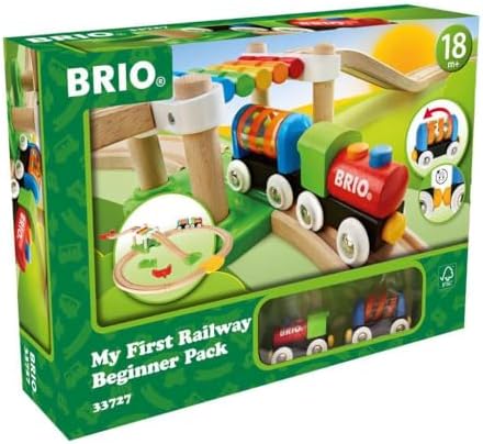 BRIO (ブリオ) レールウェイ マイファースト ビギナーセット [全18ピース] 対象年齢 1歳半~ (電車 おもちゃ 木製 レール) 33727