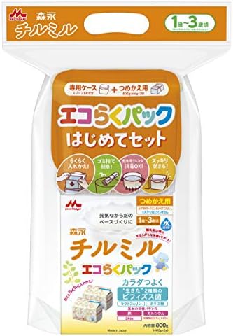 森永 フォローアップミルク チルミル エコらくパック はじめてセット 800g(400g×2袋) [1歳頃~3歳頃(満9ヶ月頃からでもご使用いただけます) 入れかえタイプの粉ミルク]