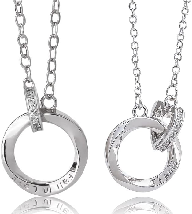 [felicitations] ペアネックレス カップル プレゼント ステンレス ジュエリー ネックレス メンズ レディース 2個セット BR-J066