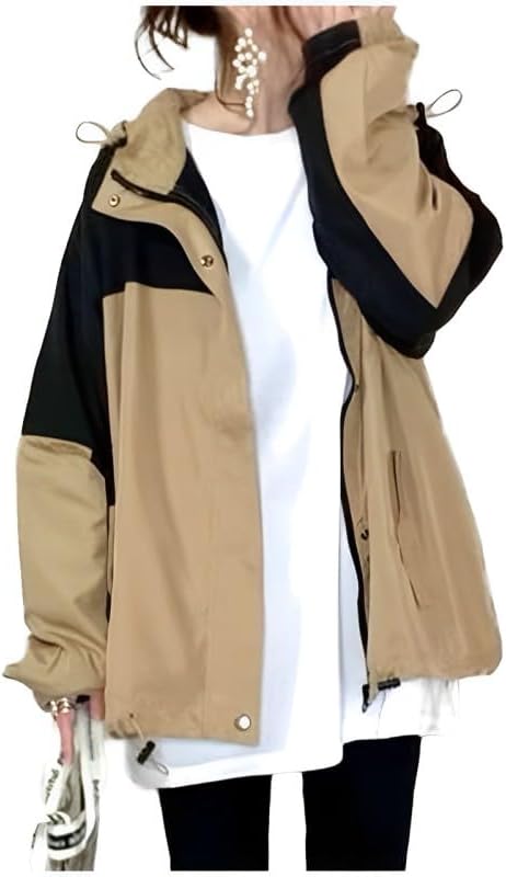 [ワン アンブ] マウンテンパーカー レディース アウター アウトドア ミドル丈 配色 レインコート