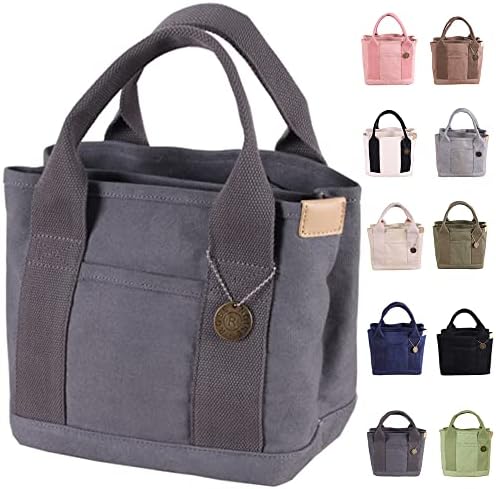 [Volsha]トートバッグレディスキャンバス仕切ミニさめマザーズバッグランチバッグハンドバッグ自立サブバッグミニバッグおじゃれない軽いお散歩お買い物旅行通勤メンズレディ男女兼用