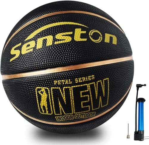 Senston バスケットボール 3号5号6号7号、 屋内と屋外のバスケットボール，子供とティーンエイジャー バスケットボール競技トレーニング、ポンプ付き