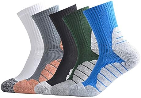 [CYCLETRACK] 靴下 メンズ 通気 抗菌 綿 スポーツソックス カジュアル アウトドアソックス 登山 トレッキング 5足組 中厚手