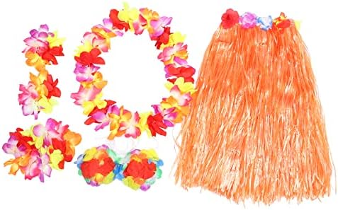 [WINOMO] フラダンス衣装 フラダンス 衣装 レイ スカート 6点セット ハワイアン グッズ ハロウィン コスチューム 40cm