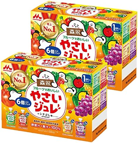 Amazon.co.jp限定森永 フルーツでおいしいやさいジュレ アソート 70g×6個×2セット [ 1歳頃から 4種類 詰め合わせ ]