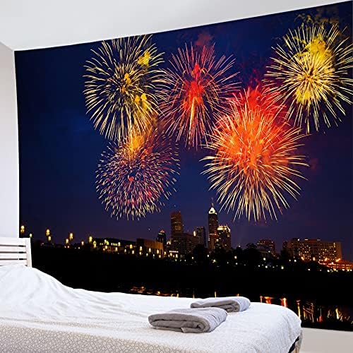 タペストリー时尚タペストリー タペストリー 墙壁装饰用品 自然风景壁挂 美丽的烟花 室内装饰 墙艺术 多功能家居装饰 现代 房间 窗户新居贺
